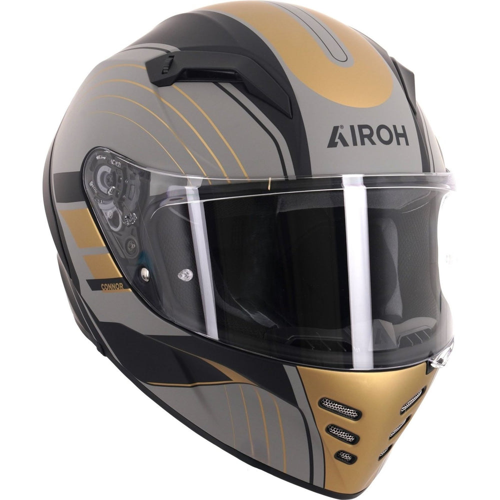Airoh Connor Achieve Motorcycle Helmet - Matt Bronze
