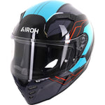 Airoh Connor Dunk Motorcycle Helmet - Black Grey Turquoise