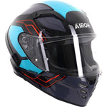 Airoh Connor Dunk Motorcycle Helmet - Black Grey Turquoise