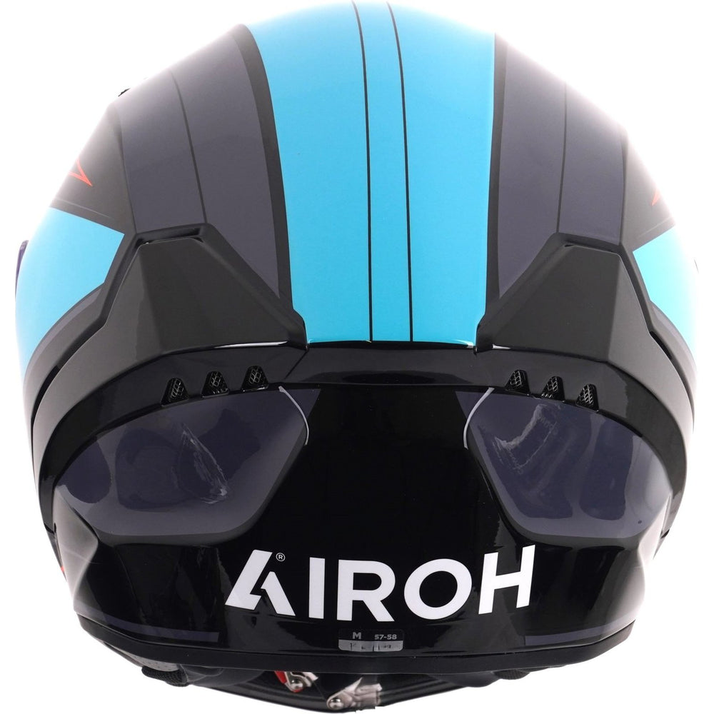 Airoh Connor Dunk Motorcycle Helmet - Black Grey Turquoise