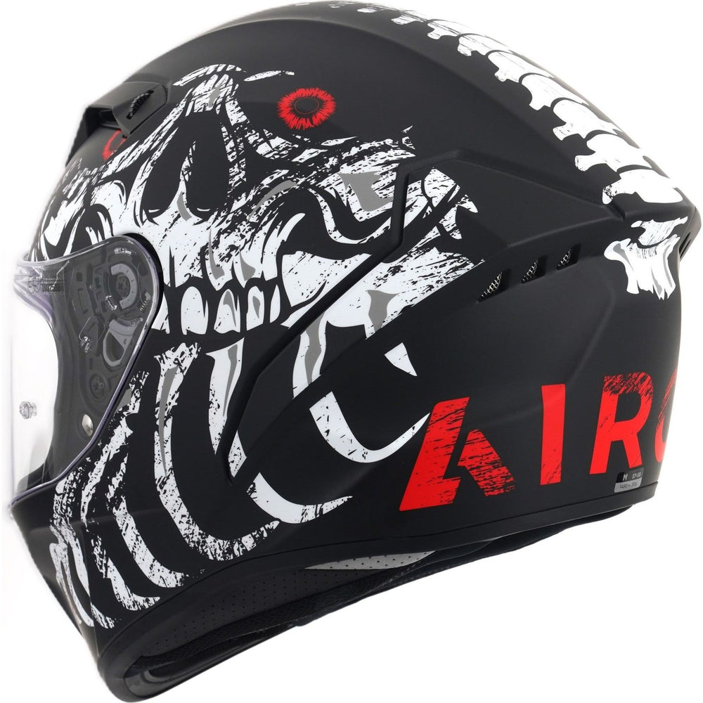 Airoh Connor Myth Motorcycle Helmet - Matt Black White