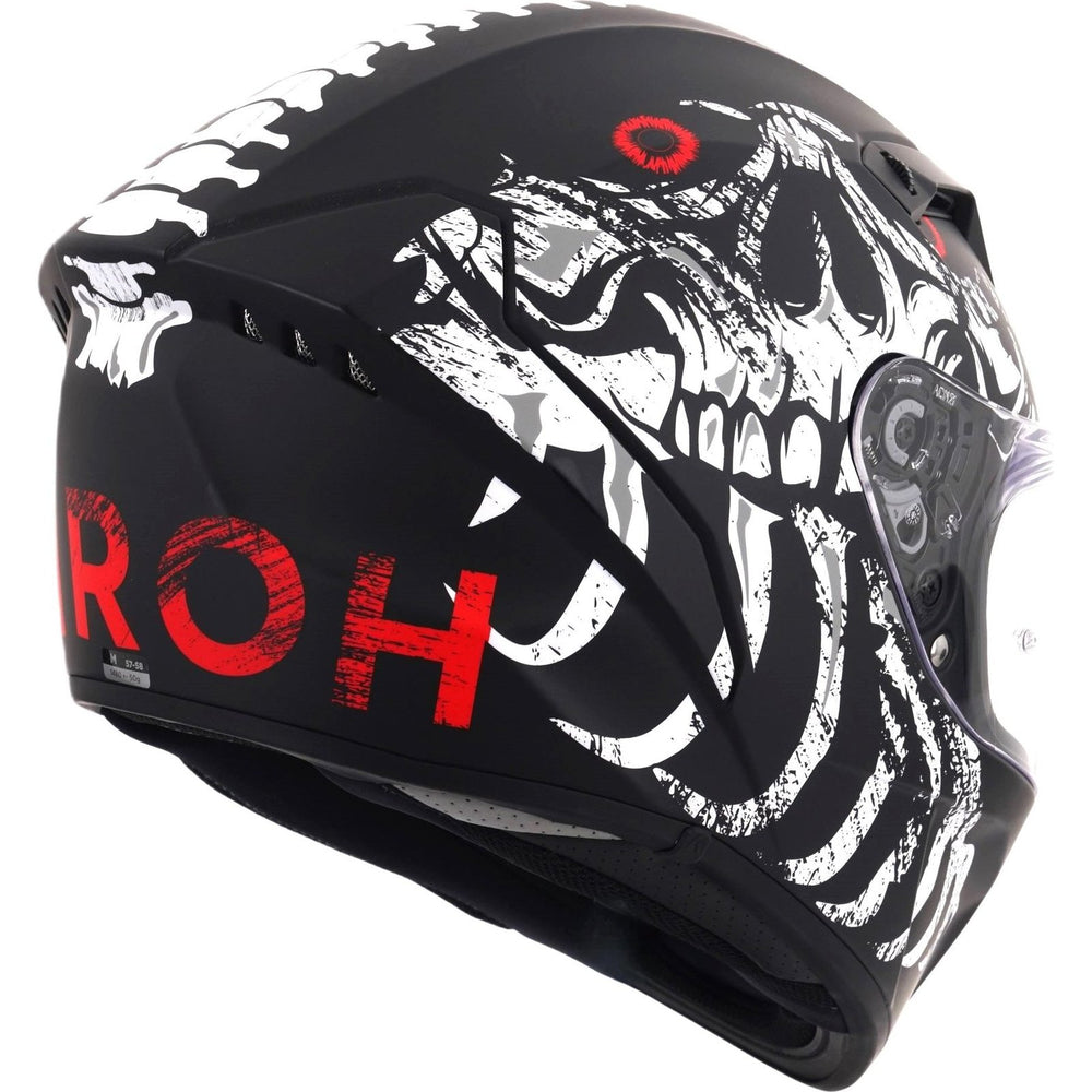 Airoh Connor Myth Motorcycle Helmet - Matt Black White