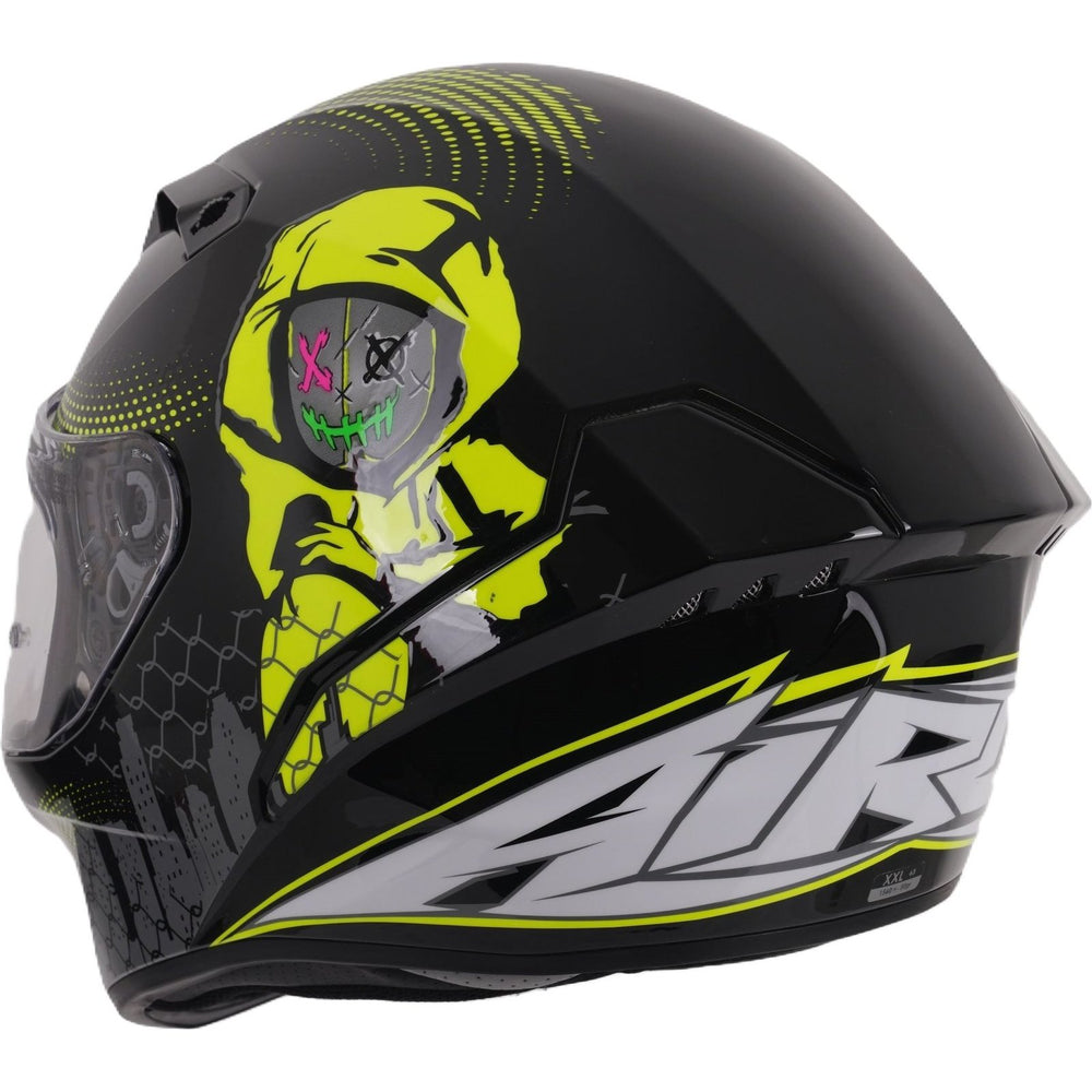 Airoh Connor Gamer Motorcycle Helmet - Black Yellow