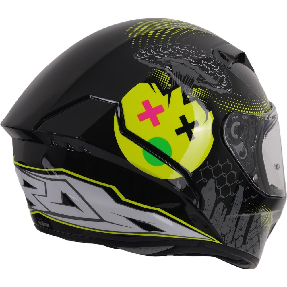 Airoh Connor Gamer Motorcycle Helmet - Black Yellow