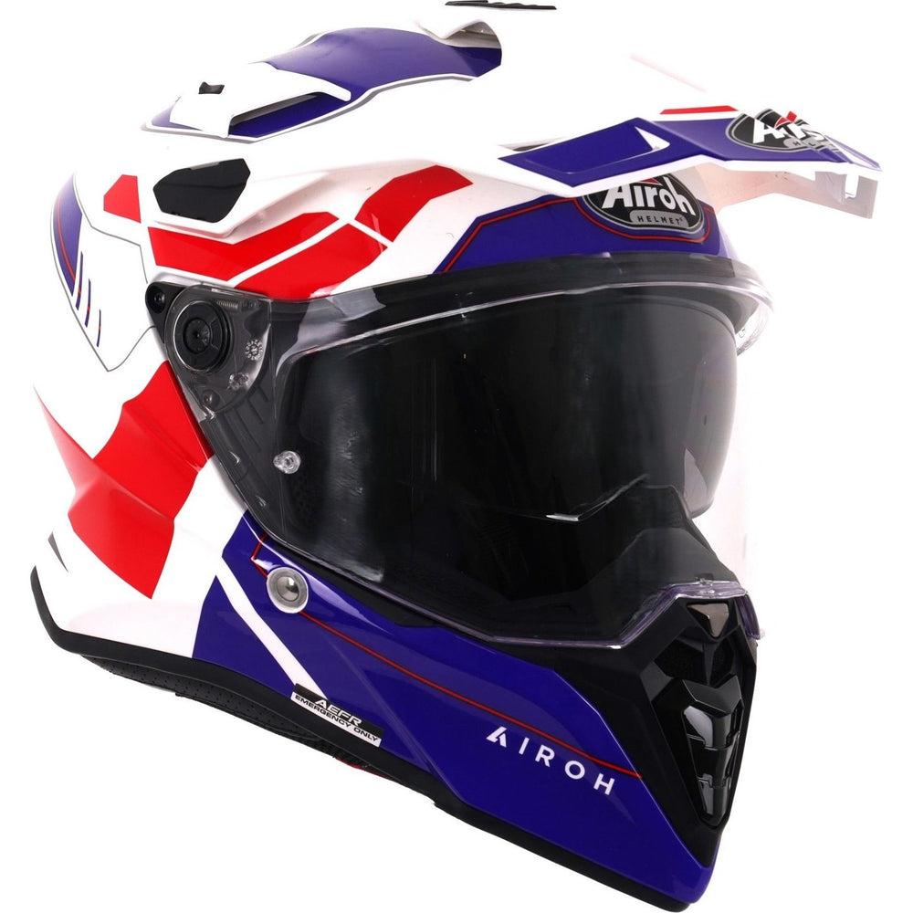 Airoh Commander 2 Reveal Dual Sport Helmet - Blue Red