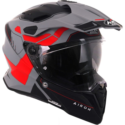 Airoh Commander 2 Reveal Dual Sport Helmet - Matt Red Fluo