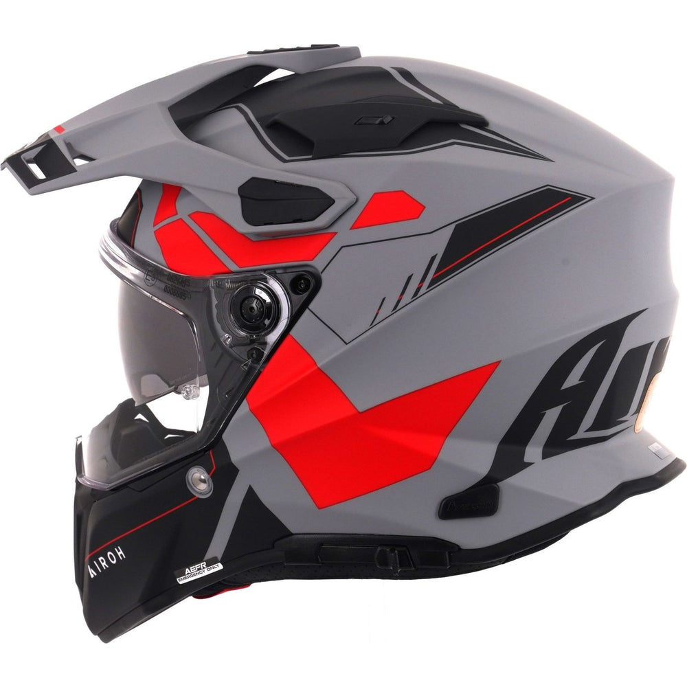 Airoh Commander 2 Reveal Dual Sport Helmet - Matt Red Fluo