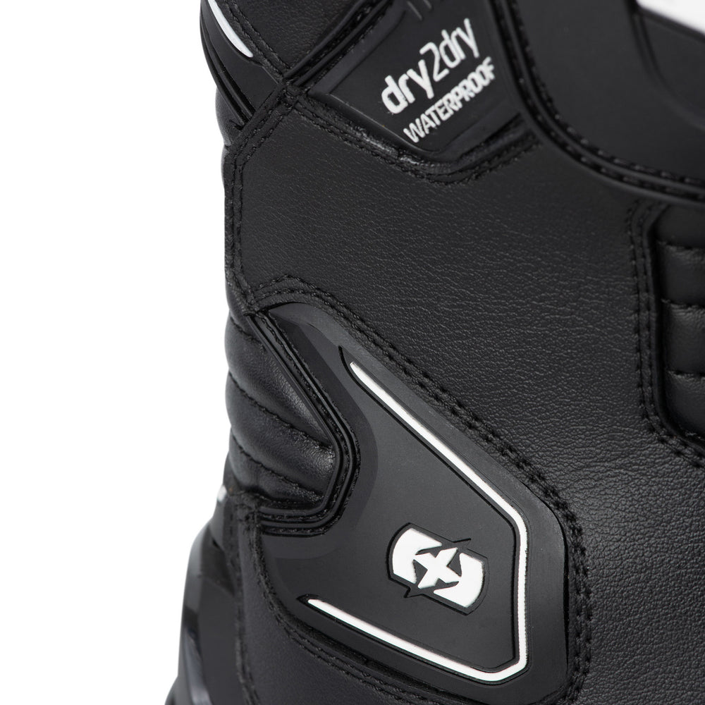 Oxford Cypher 1.0 Dry2Dry Motorcycle Boots - Black White