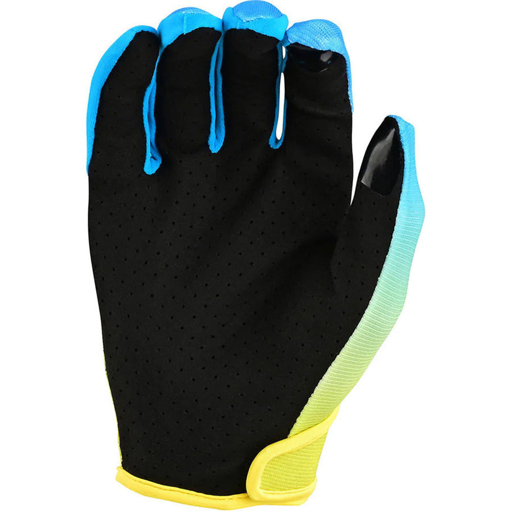 Troy Lee Designs Flowline Faze Motocross Gloves - Blue Yellow