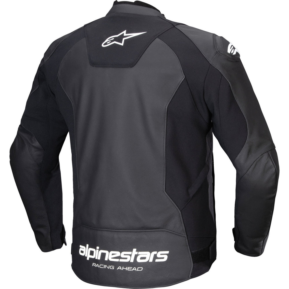 Alpinestars Faster V3 Leather Motorcycle Jacket - Black White
