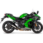 Scorpion Red Power Black Ceramic Slip-On Exhaust For Kawasaki Ninja H2 SX 2022-2025