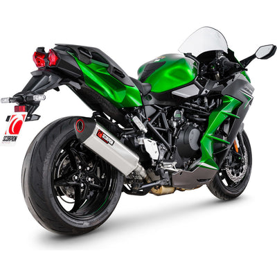 Scorpion Serket Parallel Stainless Steel Slip-On Exhaust For Kawasaki Ninja H2 SX 2022-2025