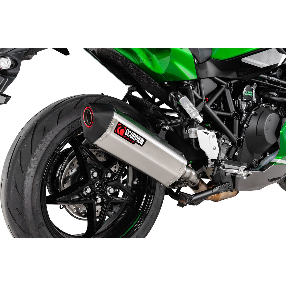 Scorpion Serket Parallel Stainless Steel Slip-On Exhaust For Kawasaki Ninja H2 SX 2022-2025