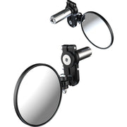 Oxford Fold-Away Bar End Mirrors - Black Set