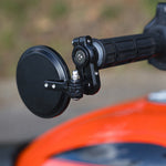 Oxford Fold-Away Bar End Mirrors - Black Set