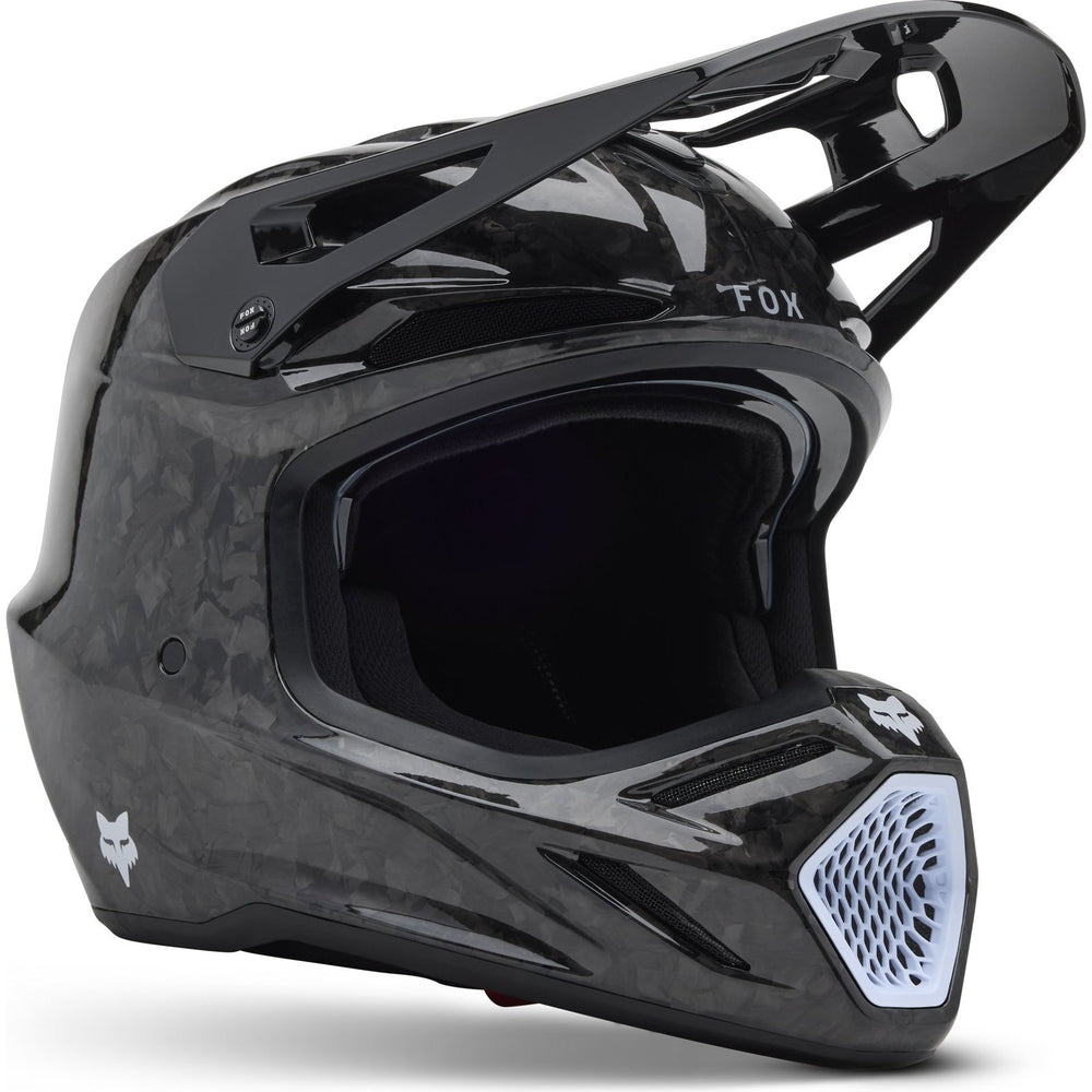 Fox Racing 2025 V3 RS MIPS Carbon Solid Motocross Helmet - Black