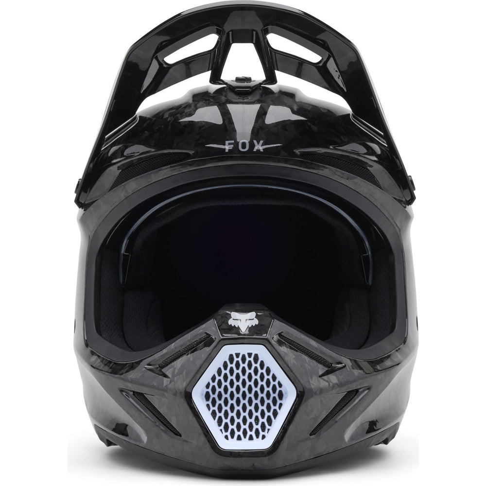 Fox Racing 2025 V3 RS MIPS Carbon Solid Motocross Helmet - Black