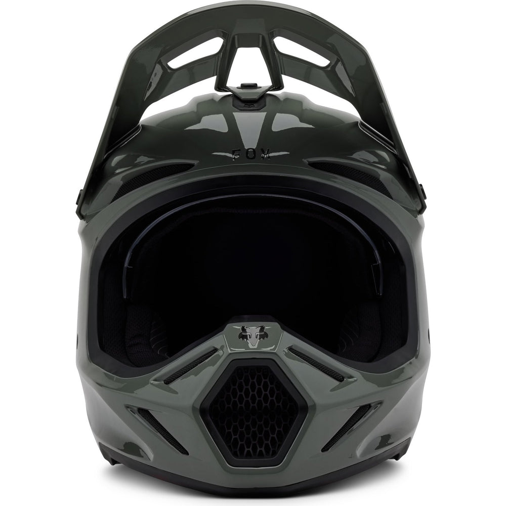 Fox Racing 2025 V3 RS MIPS Carbon Solid Motocross Helmet - Dark Stone