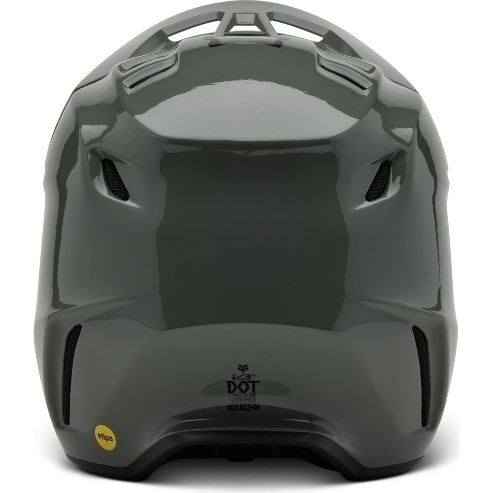 Fox Racing 2025 V3 RS MIPS Carbon Solid Motocross Helmet - Dark Stone