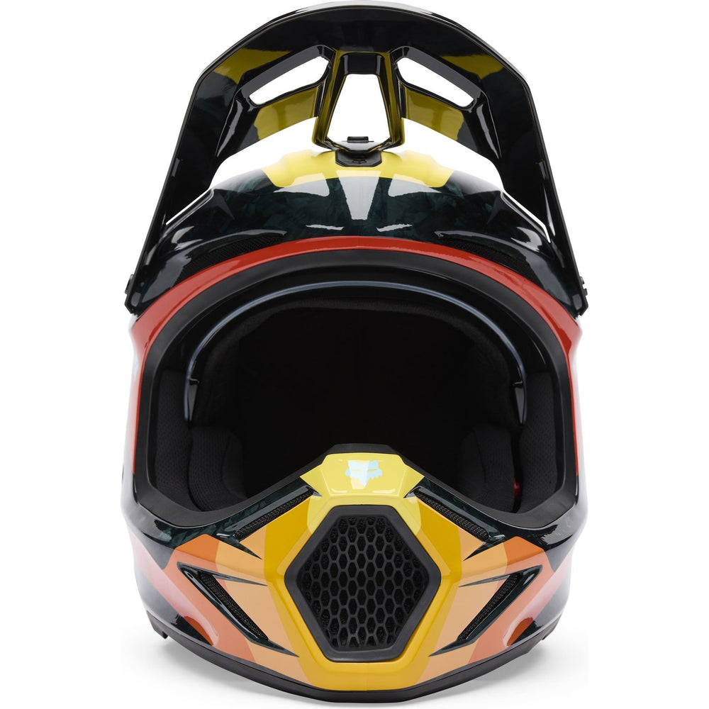 Fox Racing 2025 V3 RS MIPS Grid Motocross Helmet - Black Orange