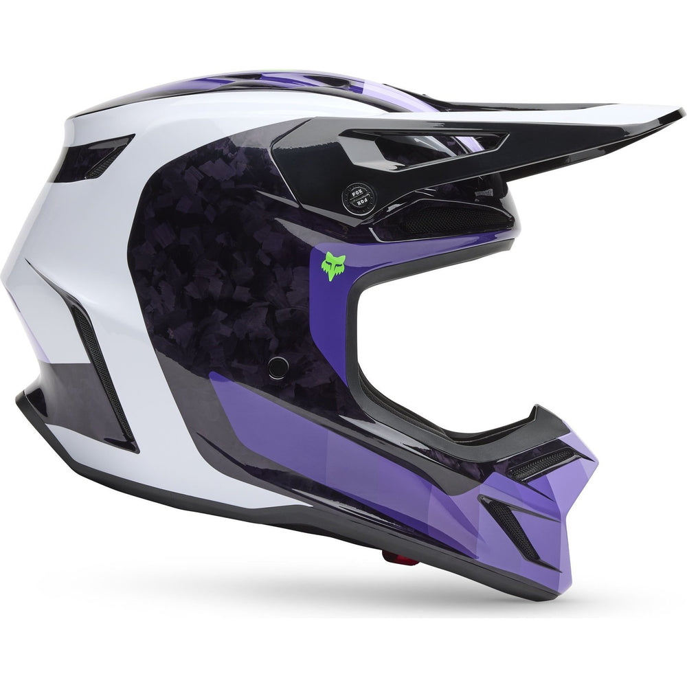 Fox Racing 2025 V3 RS MIPS Grid Motocross Helmet - Black Purple