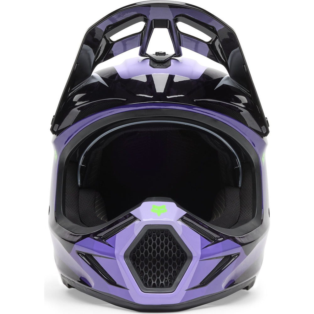 Fox Racing 2025 V3 RS MIPS Grid Motocross Helmet - Black Purple