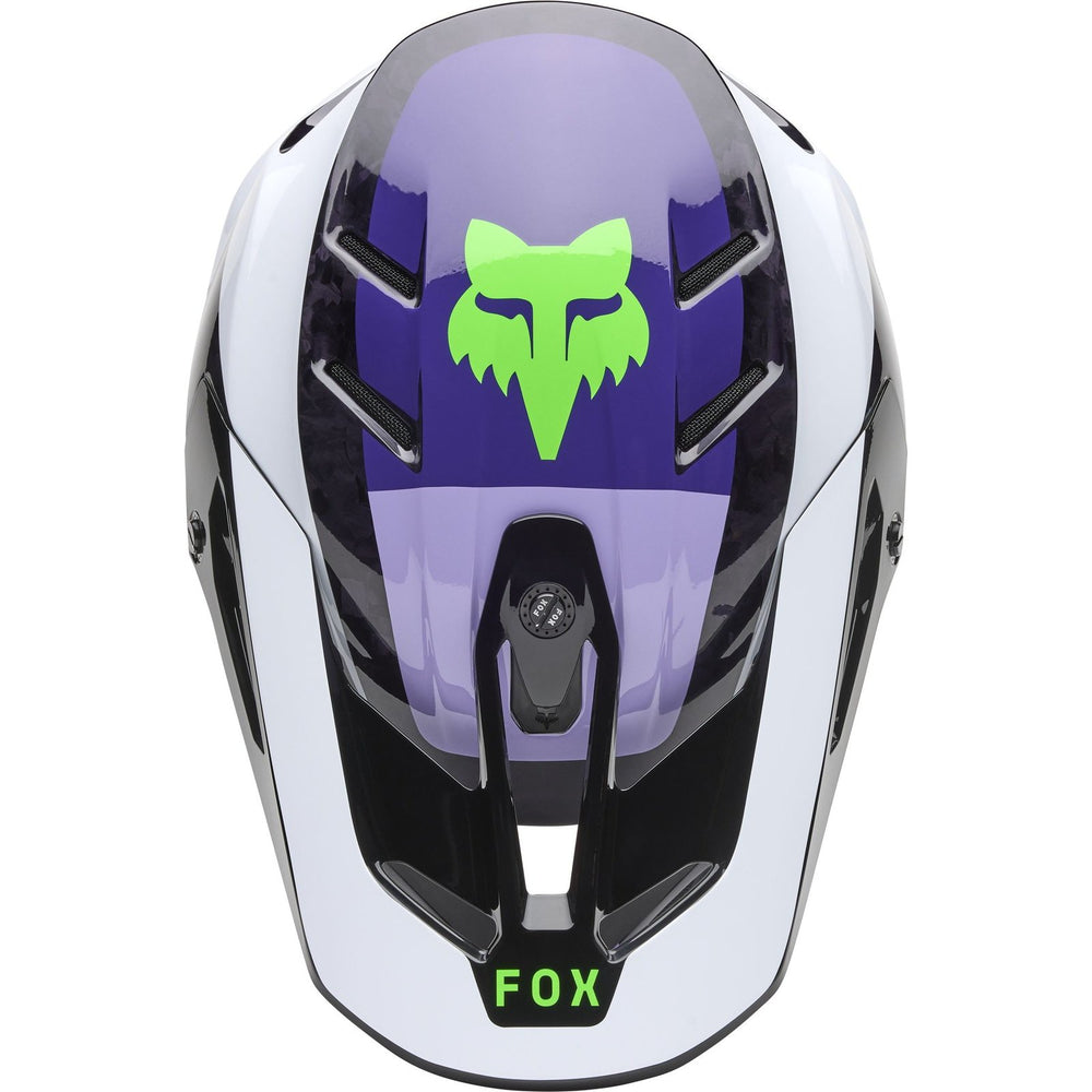 Fox Racing 2025 V3 RS MIPS Grid Motocross Helmet - Black Purple