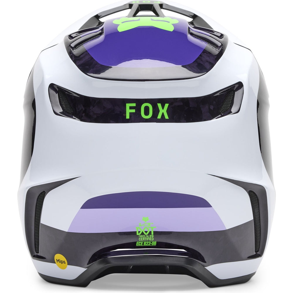 Fox Racing 2025 V3 RS MIPS Grid Motocross Helmet - Black Purple