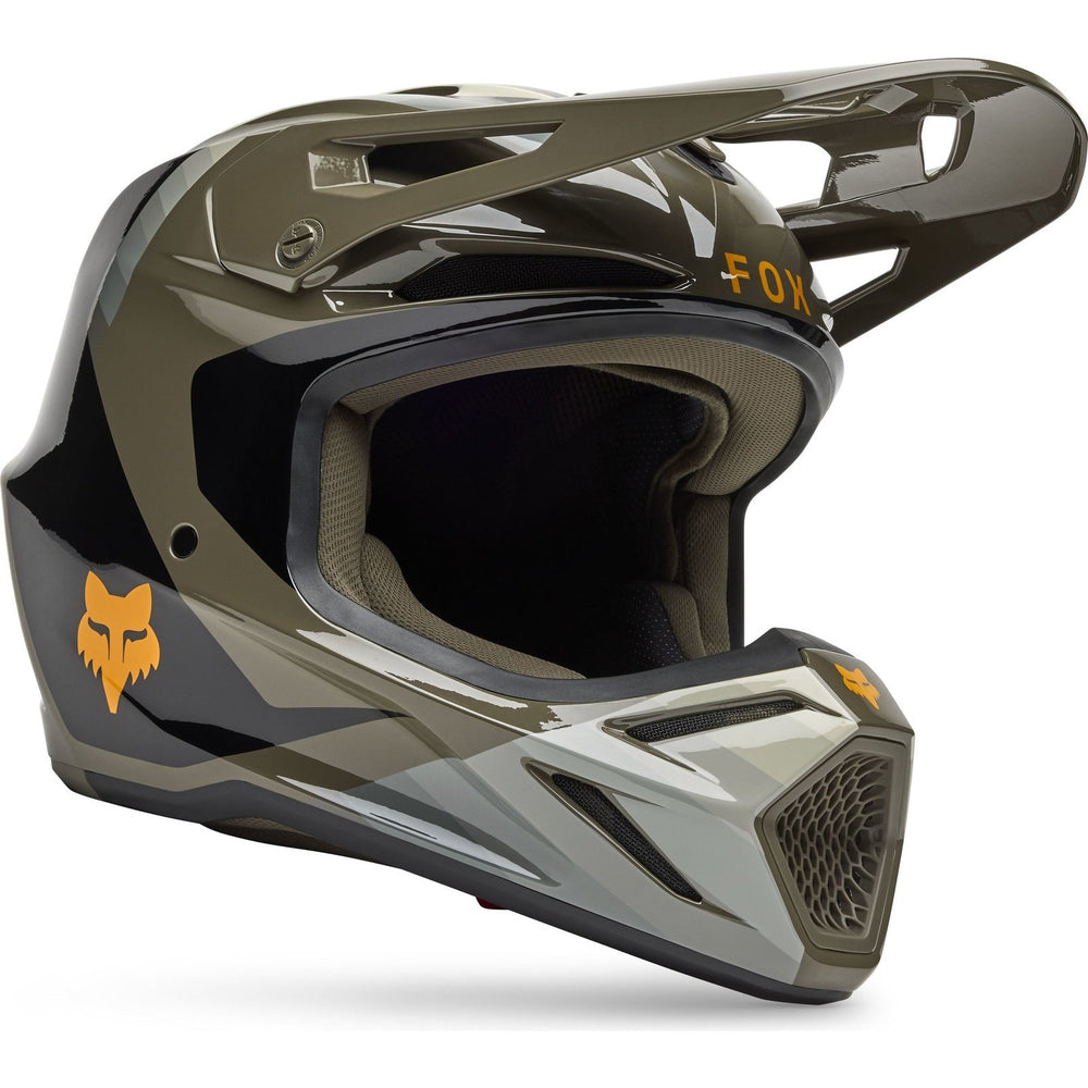 Fox Racing 2025 V3 MIPS Fade Motocross Helmet - Brown Black