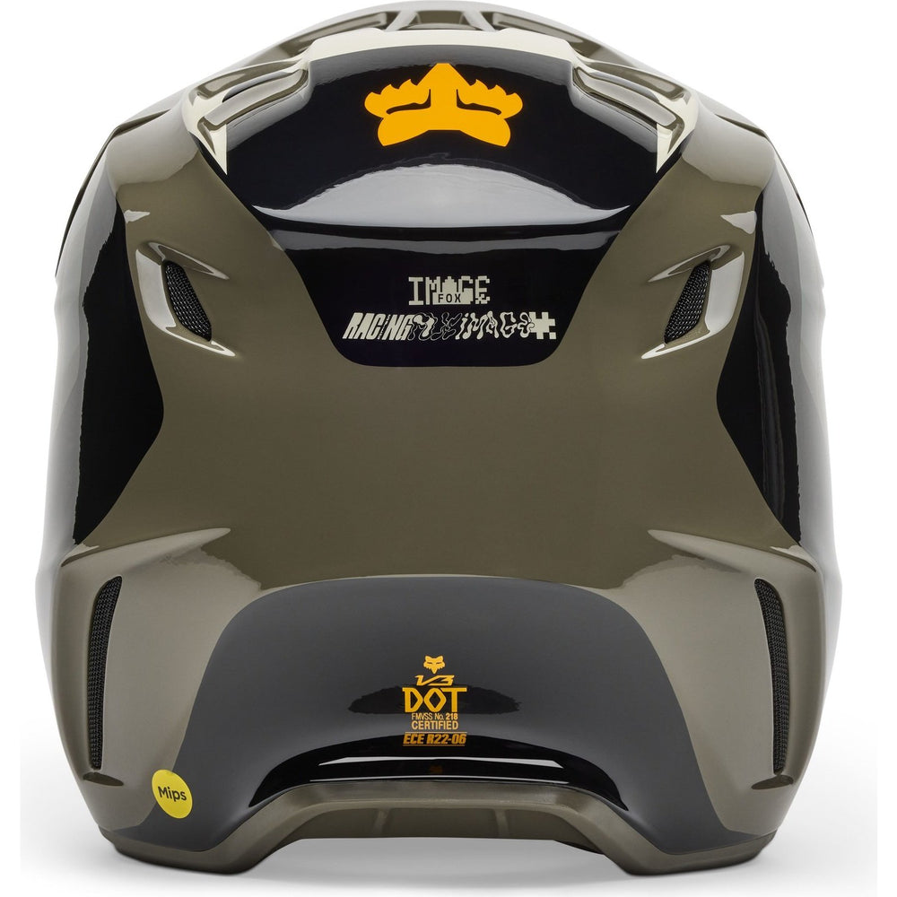 Fox Racing 2025 V3 MIPS Fade Motocross Helmet - Brown Black