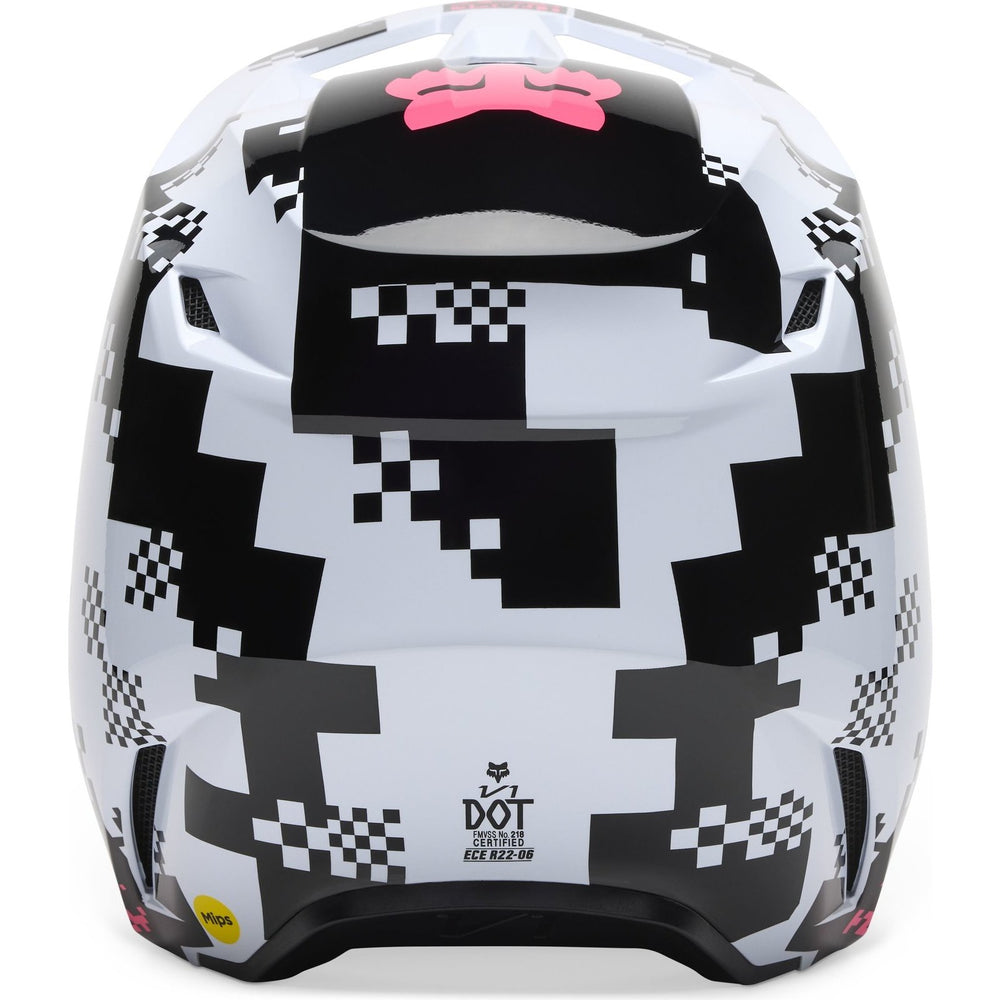 Fox Racing 2025 V1 MIPS Digi Image Motocross Helmet - Black Pink