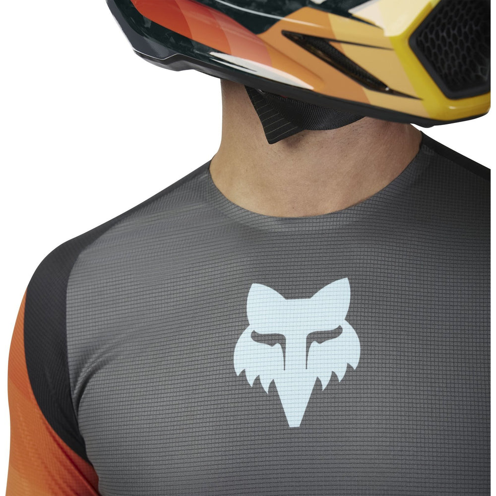 Fox Racing 2025 Flexair Grid Motocross Jersey - Black Orange