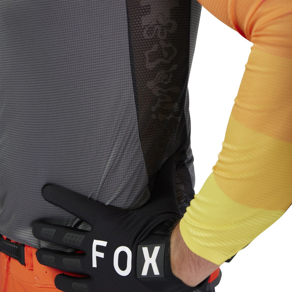 Fox Racing 2025 Flexair Grid Motocross Jersey - Black Orange
