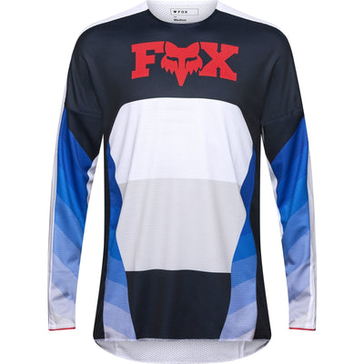 Fox Racing 2025 360 Fade Motocross Jersey - White Blue