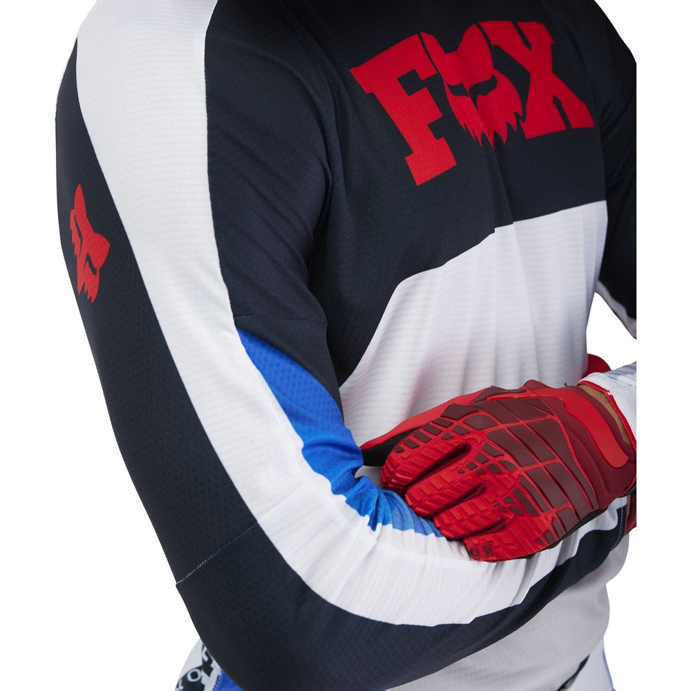 Fox Racing 2025 360 Fade Motocross Jersey - White Blue