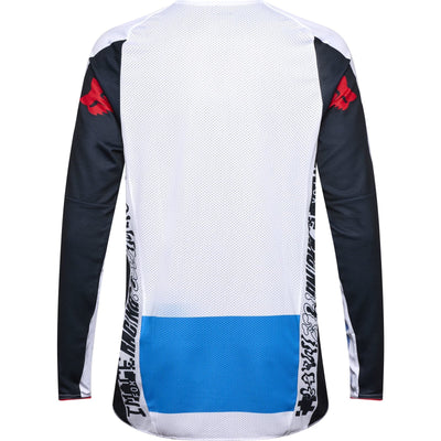 Fox Racing 2025 360 Fade Motocross Jersey - White Blue