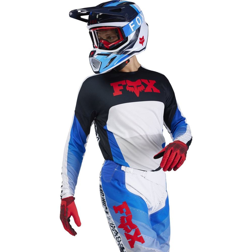 Fox Racing 2025 360 Fade Motocross Jersey - White Blue