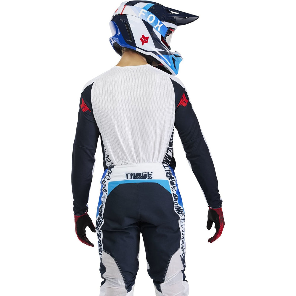 Fox Racing 2025 360 Fade Motocross Jersey - White Blue