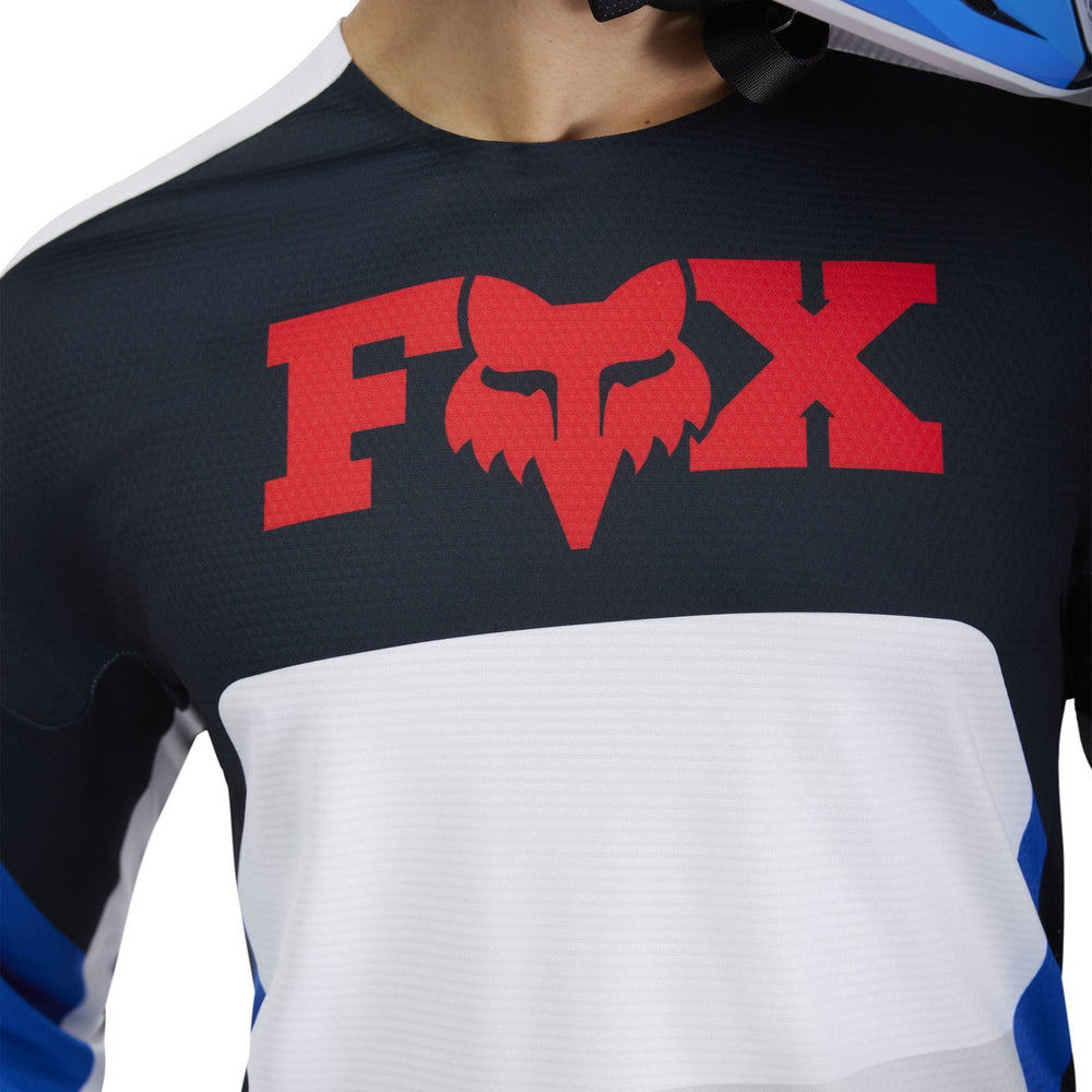 Fox Racing 2025 360 Fade Motocross Jersey - White Blue