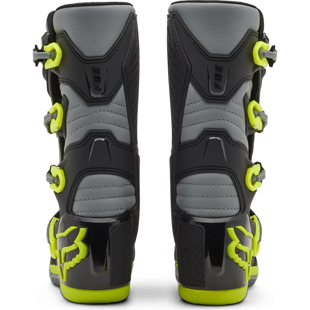 Fox Racing 2025 Comp Youth Motocross Boots - Grey Yellow