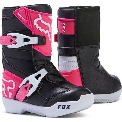 Fox Racing 2025 Comp Kids Motocross Boots - Black Pink