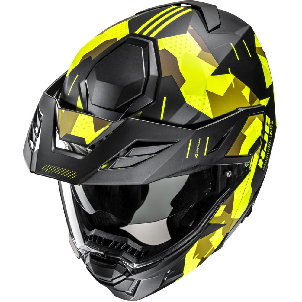 HJC i80 Roki Flip Front Adventure Motorcycle Helmet - Yellow