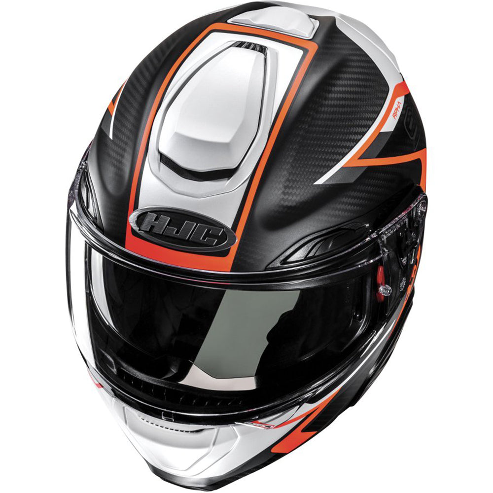 HJC RPHA 91 Carbon Lagos Flip Front Motorcycle Helmet - Orange