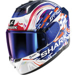 Shark Skwal i3 Replica Zarco GP de France Motorcycle Helmet - White Purple Blue