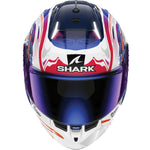 Shark Skwal i3 Replica Zarco GP de France Motorcycle Helmet - White Purple Blue