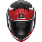 Shark D-Skwal 3 Firstlap Motorcycle Helmet - Matt Black Red Green