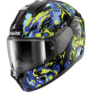 Shark Ridill 2 Raging Beast Motorcycle Helmet - Black Blue Green