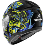 Shark Ridill 2 Raging Beast Motorcycle Helmet - Black Blue Green