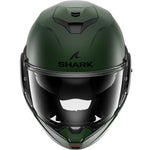 Shark Oxo Blank Mat Flip Front Motorcycle Helmet - Matt Dark Green