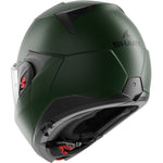 Shark Oxo Blank Mat Flip Front Motorcycle Helmet - Matt Dark Green